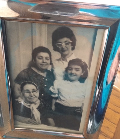 Vicki (child on the right) with her Mom, Grandmother, and Great-grandmother